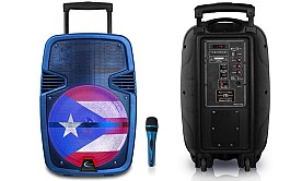 Tech Pro 12" Puerto Rico Speaker with Mic & Stand