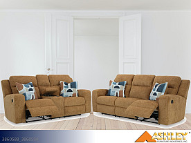 Ashley Kanlow Honey Sofa and Loveseat (2 Piece Motion Set)