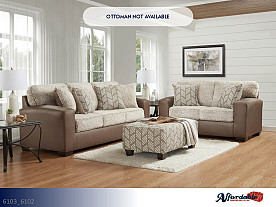 Affordable Shearling Mocha Sofa and Loveseat (2 Piece Set)