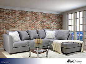 NeoLiving Jesse Gray Sectional (2 Piece Set)