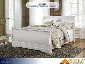 Ashley Anarasia White Bed (Queen)