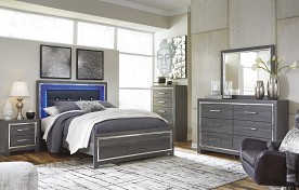 Ashley Furniture Lodanna LED Queen Panel Bed Set