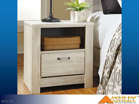 Ashley Bellaby Whitewash Nightstand (Single Drawer)