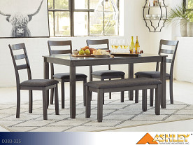 Ashley Bridson Gray Dining Set (6 Piece Set)
