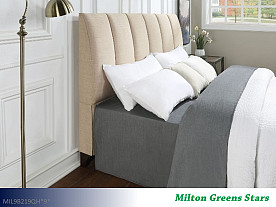 Milton Greens Stars  Beige Linen Headboard (Queen)