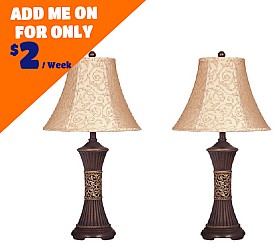 Ashley Furniture Mariana - Bronze Finish Poly Table Lamps