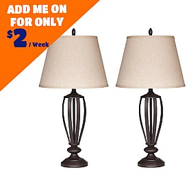Ashley Furniture Mildred - Bronze Finish Metal Table Lamps