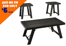 Ashley Furniture Noorbrook - Black/Pewter Occasional Table Set