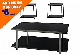 Ashley Furniture Rollynx - Black Occasional Table Set
