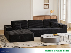 Milton Greens Stars Boneless Black Sectional
