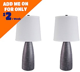 Ashley Furniture Shavontae - Gray Poly Table Lamps
