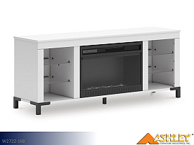 Ashley Brollevi White Entertainment Stand with Fireplace (with Fireplace)