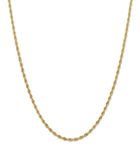 New Generations 10K 3MM Rope Chain - 20"