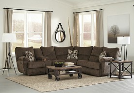 Catnapper Elliott Chocolate Two Piece Reclining Sectional