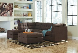 Ashley Furniture Maier Walnut Two Piece Sectional with Left Chaise