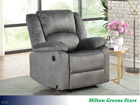 Milton Greens Stars Power Gray Power Recliner