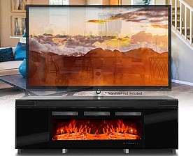 Tech Pro Large TV Stand w/ Fireplace