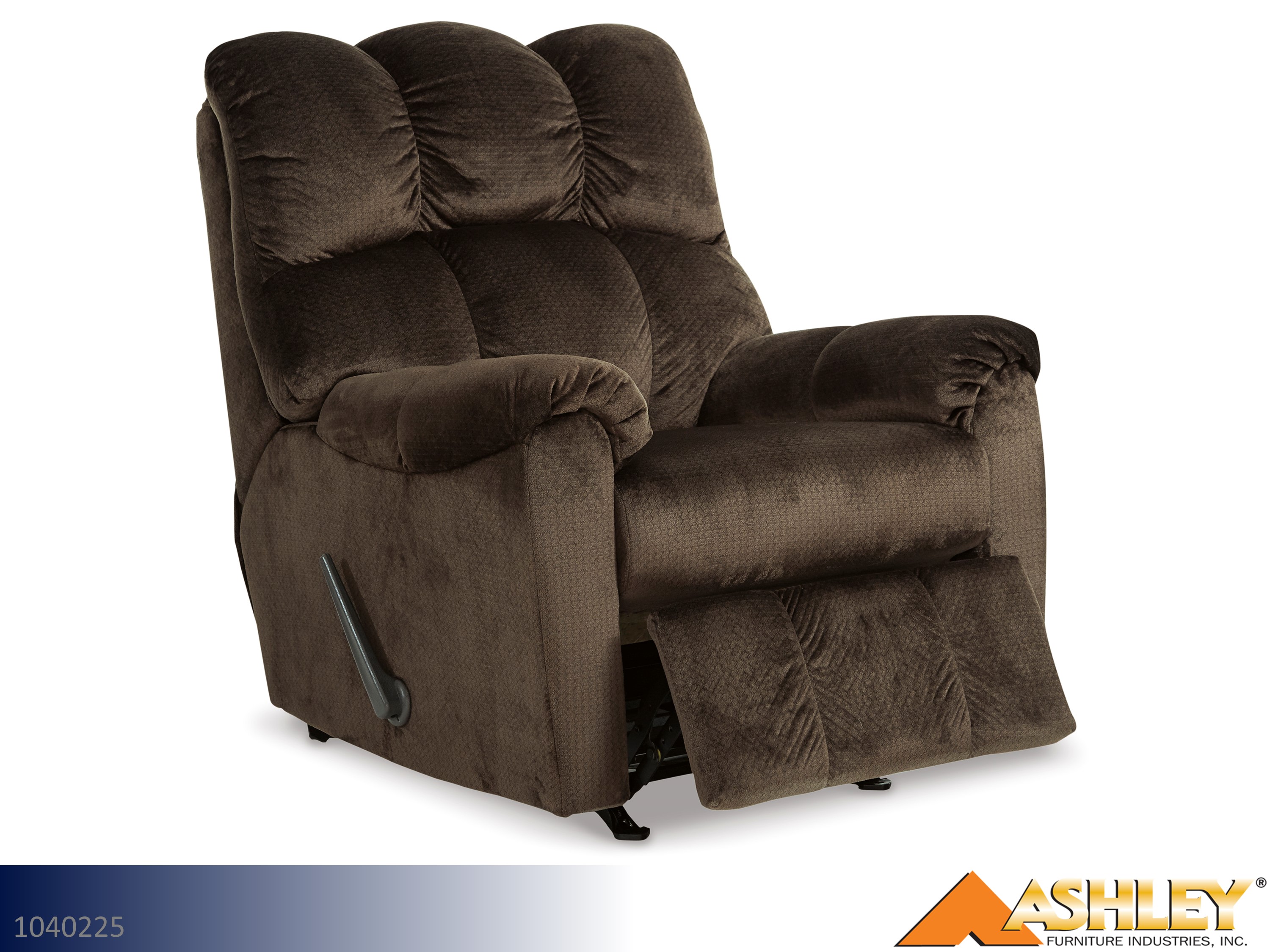 Ashley Foxfield Chocolate Recliner (Rocker) | RentMart