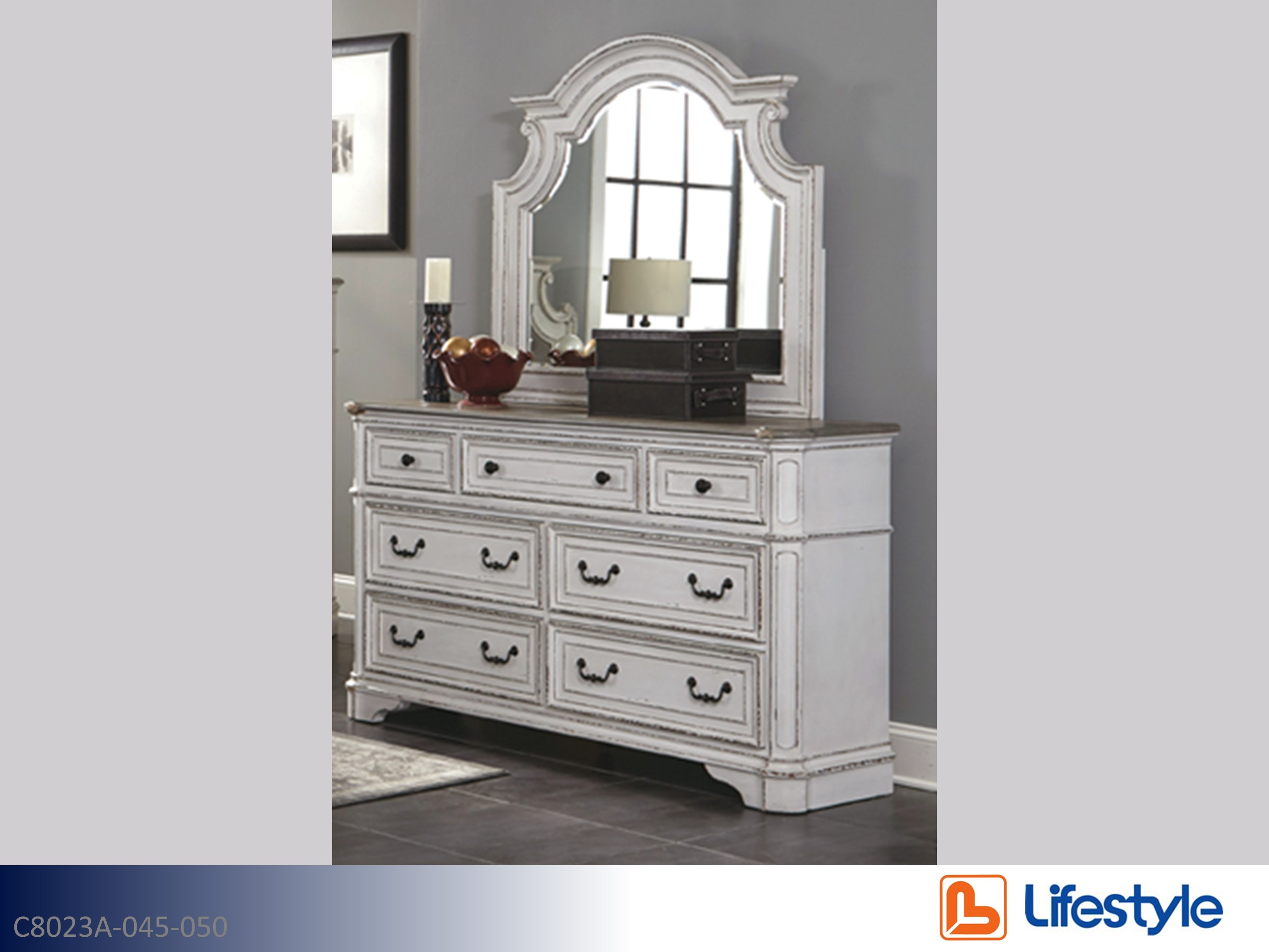 manor grey dresser Magnolia Manor - 7 Drawer Dresser main image 0