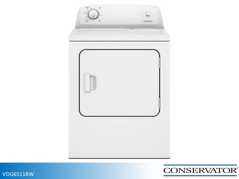 Conservator Gas Dryer - 6.5 Cu Ft (White) - White | RentMart