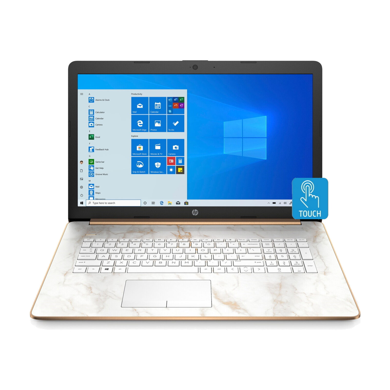 HP 17" Rose Gold Refurbished Touchscreen Laptop 8GB, 512GB SSD Majik