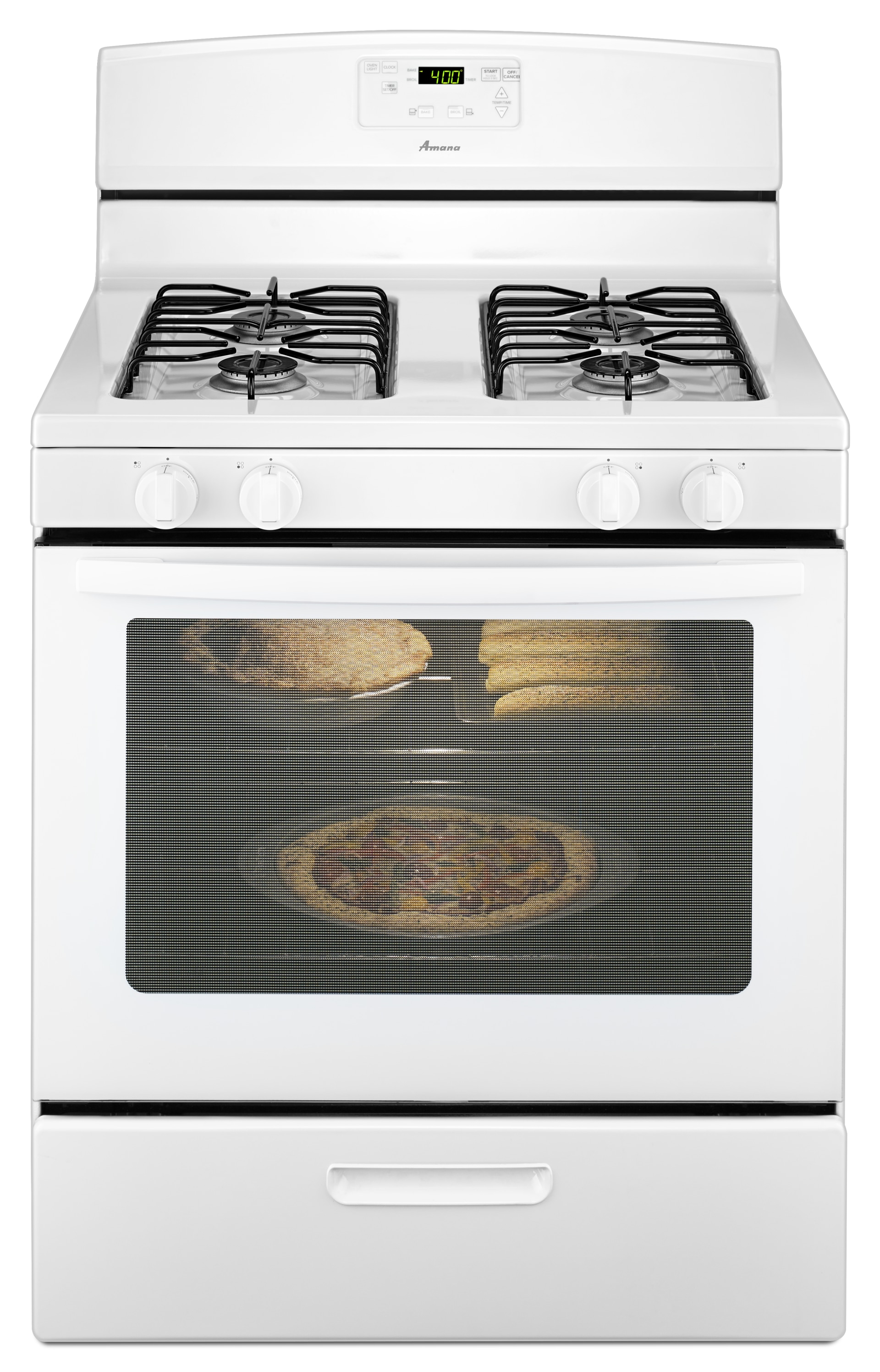Amana 5.1 Cu. Ft. White Coil Top Gas Range Majik Rent To Own