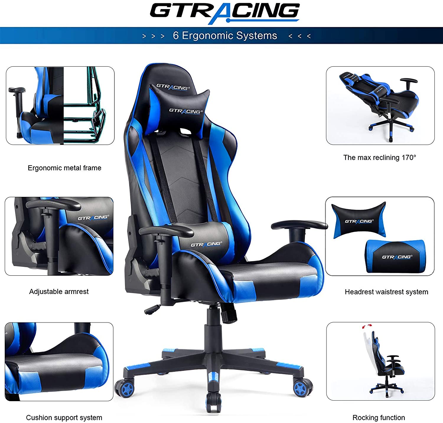 Gtracing Gaming Chair Blue Majik Rent To Own