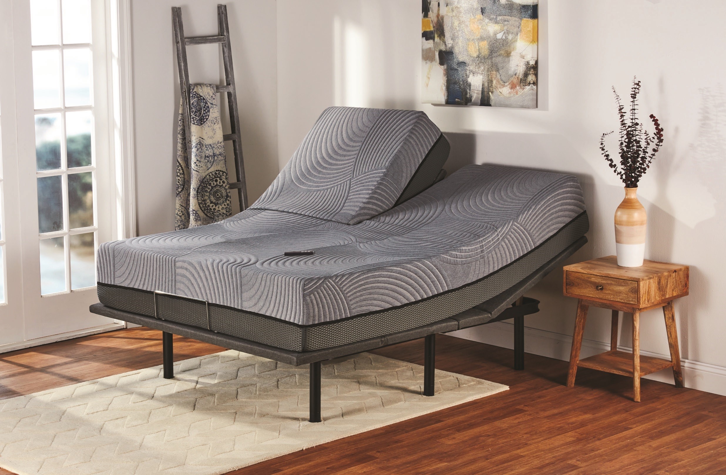 split queen adjustable beds with mattress